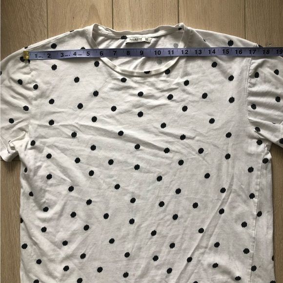 Pull & Bear Black & White Polka Dot T Shirt - Picture 2 of 11